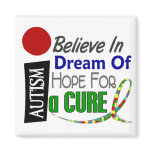 Autism BELIEVE DREAM HOPE Refrigerator Magnet