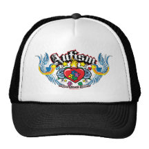 Autism Bird & Heart Hats