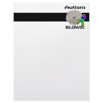 Autism Blows Awareness Design Letterhead