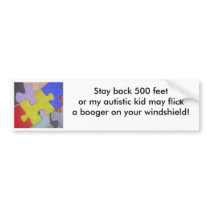 Autism Booger Bumper Sticker