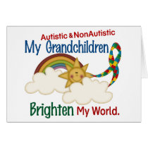 Autism BRIGHTEN MY WORLD 1 Grandchildren 2 Card