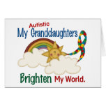 Autism BRIGHTEN MY WORLD 1 Granddaughters Card