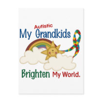 Autism BRIGHTEN MY WORLD 1 Grandkids Postcards