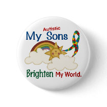Autism BRIGHTEN MY WORLD 1 Sons Pins