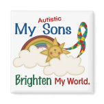 Autism BRIGHTEN MY WORLD 1 Sons Magnet