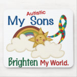 Autism BRIGHTEN MY WORLD 1 Sons Mouse Pads