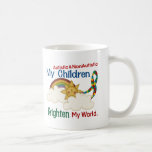 Autism BRIGHTENS MY WORLD 1 Children 2 Coffee Mugs