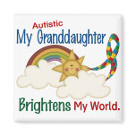 Autism BRIGHTENS MY WORLD 1 Granddaughter Refrigerator Magnet