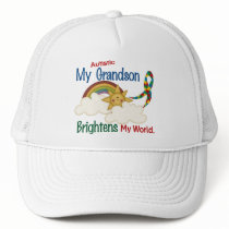 Autism BRIGHTENS MY WORLD 1 Grandson Trucker Hat