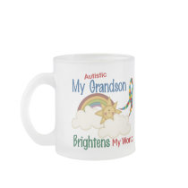 Autism BRIGHTENS MY WORLD 1 Grandson Mug