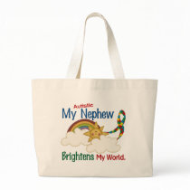 Autism BRIGHTENS MY WORLD 1 Nephew Tote Bags