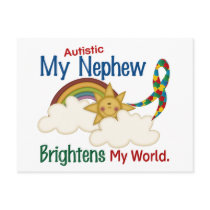 Autism BRIGHTENS MY WORLD 1 Nephew Post Cards