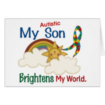 Autism BRIGHTENS MY WORLD 1 Son Cards