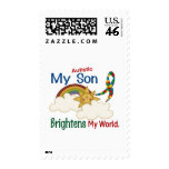 Autism BRIGHTENS MY WORLD 1 Son postage