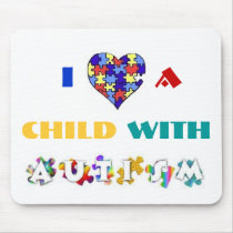 Autism Broken Puzzle Heart Mousepad