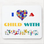 Autism Broken Puzzle Heart Mousepad