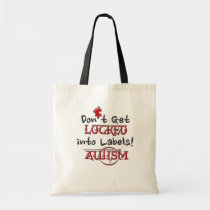 bag, tote, school, autism, children, education, daycare, labels, lock, Bolsa com design gráfico personalizado