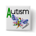 AUTISM Butterfly 3.1 buttons by awarenessgifts AUTISM Butterfly 3.1 buttons
