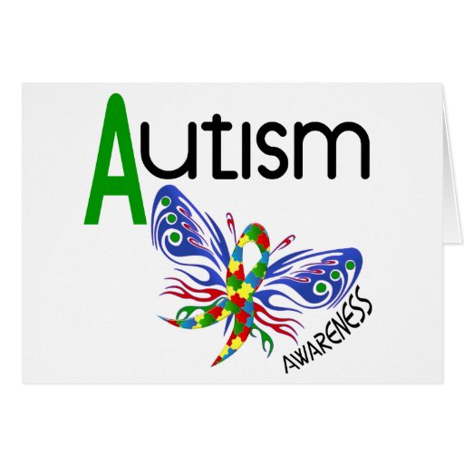 autism butterfly 3 1 card zazzle autism butterfly 3 1 card zazzle