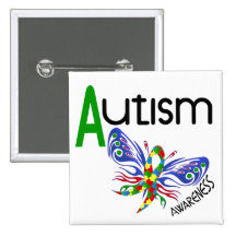 AUTISM Butterfly 3.1 Pinback Buttons