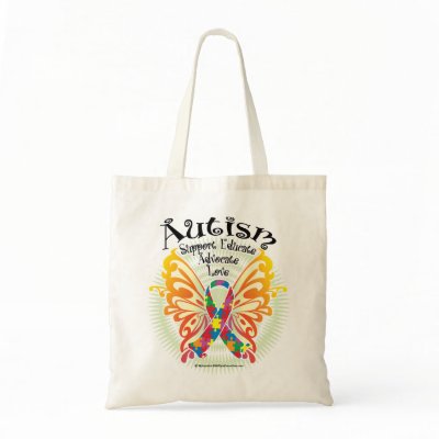 Autism Butterfly 3 Bag by fightcancertees