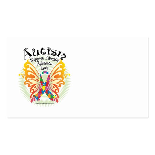 Autism Butterfly 3 Business Card Templates
