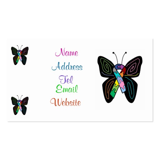 Autism Butterfly  business cards