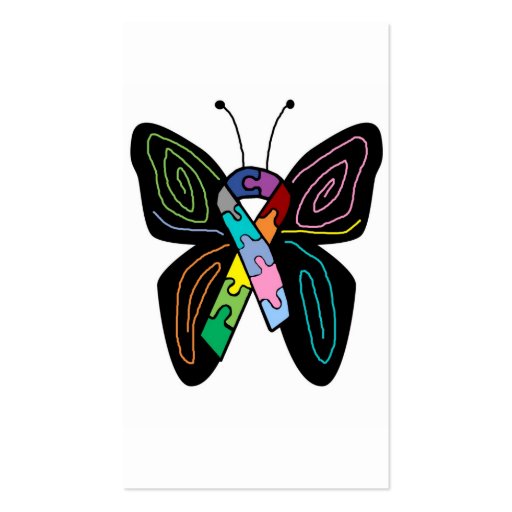 Autism Butterfly  business cards (back side)