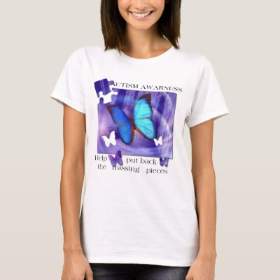 Autism Butterfly Puzzle Tee Shirt