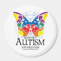 Autism Butterfly Refrigerator Magnets