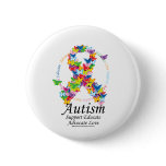 Autism Butterfly Ribbon Pins