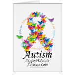 Autism Butterfly Ribbon Greeting Cards