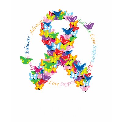 Autism Butterfly Ribbon Tee Shirt