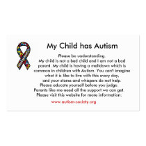 Autism cards business cards by jacqui2006 Autism cards business cards