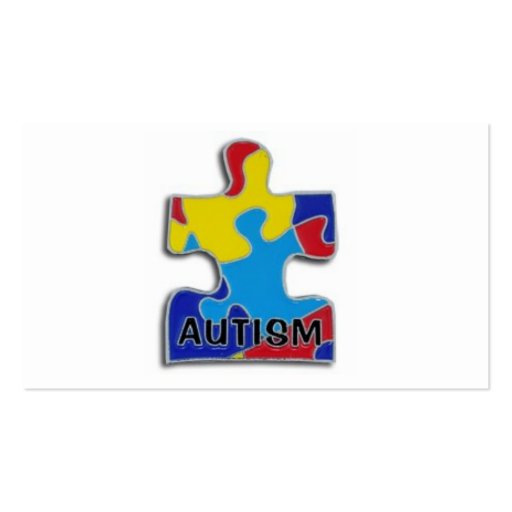 Autism cards business card template (front side)