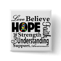 Autism Collage of Hope Pins