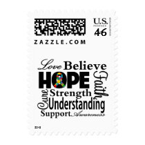 Autism Collage of Hope Postage Stamp