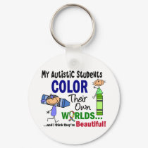 Autism COLOR THEIR OWN WORLDS Students keychains by awarenessgifts Autism COLOR THEIR OWN WORLDS Students keychains