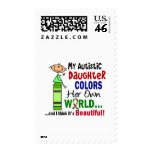 Autism COLORS HER OWN WORLD Daughter Stamps