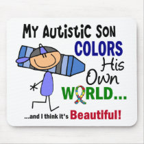Autism COLORS HIS OWN WORLD Son Mouse Pad