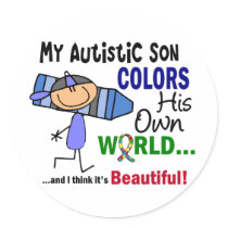 Autism COLORS HIS OWN WORLD Son Sticker