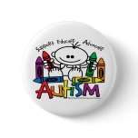 Autism Crayons Pinback Buttons