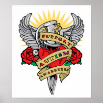 Autism Dagger Print