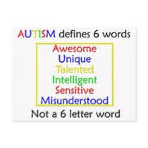 Autism Defines Post Cards