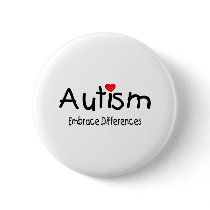 Autism, Embrace Differences Pins