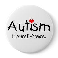 Autism Embrace Differences (Hrt) button