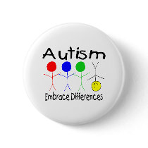 Autism Embrace Differences (People) buttons