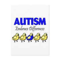 Autism Embrace Differences Post Cards