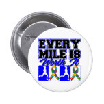 Autism Every Mile is Worth It Pinback Button