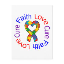 Autism Faith Love Cure postcards